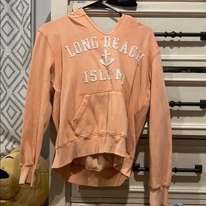 Adult Anchor Hoodie, Long Beach Island Orange
